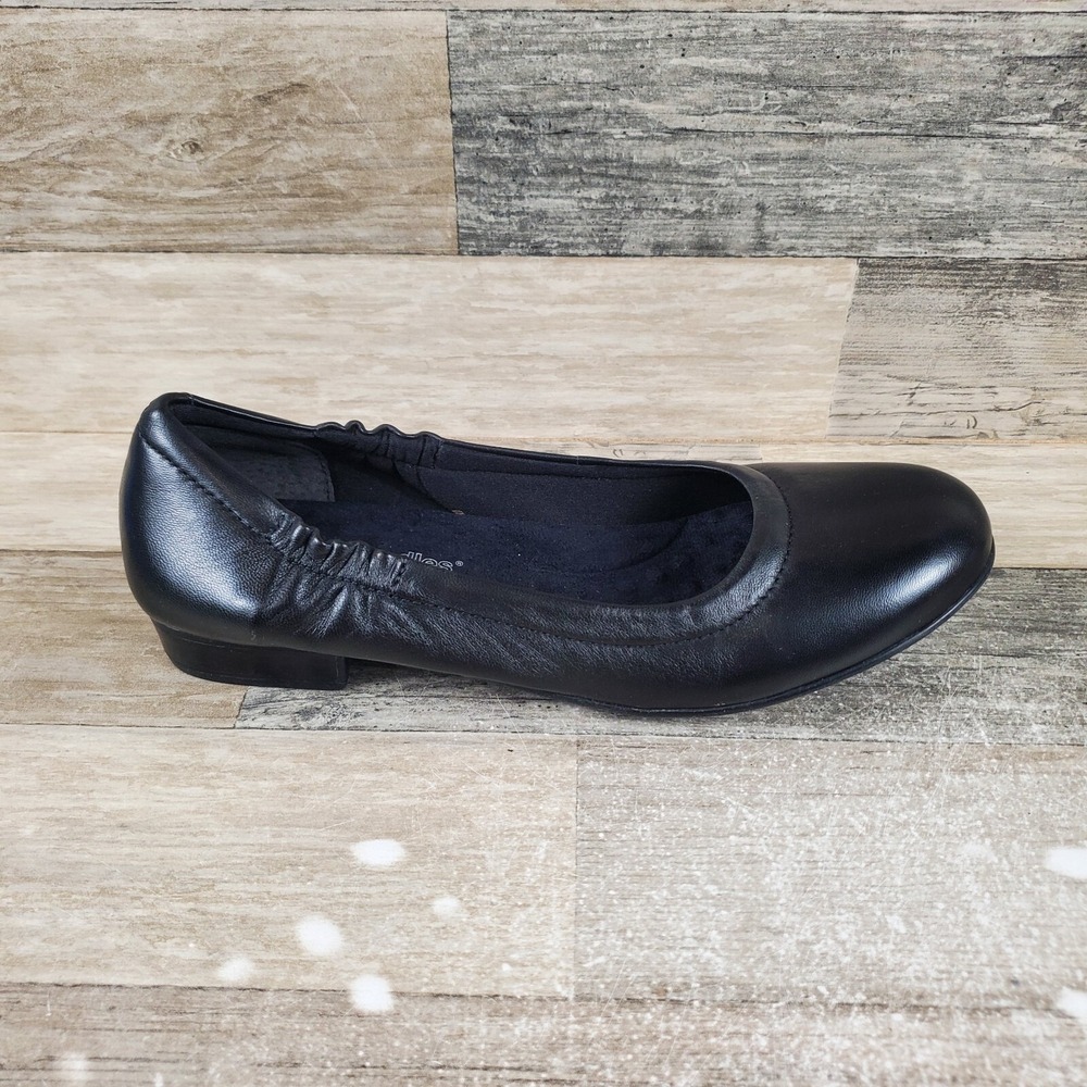 Walking Cradles Wc Tess Women Flat Sz 10 M‎ Black Mestico Leather Slip-on Shoe
